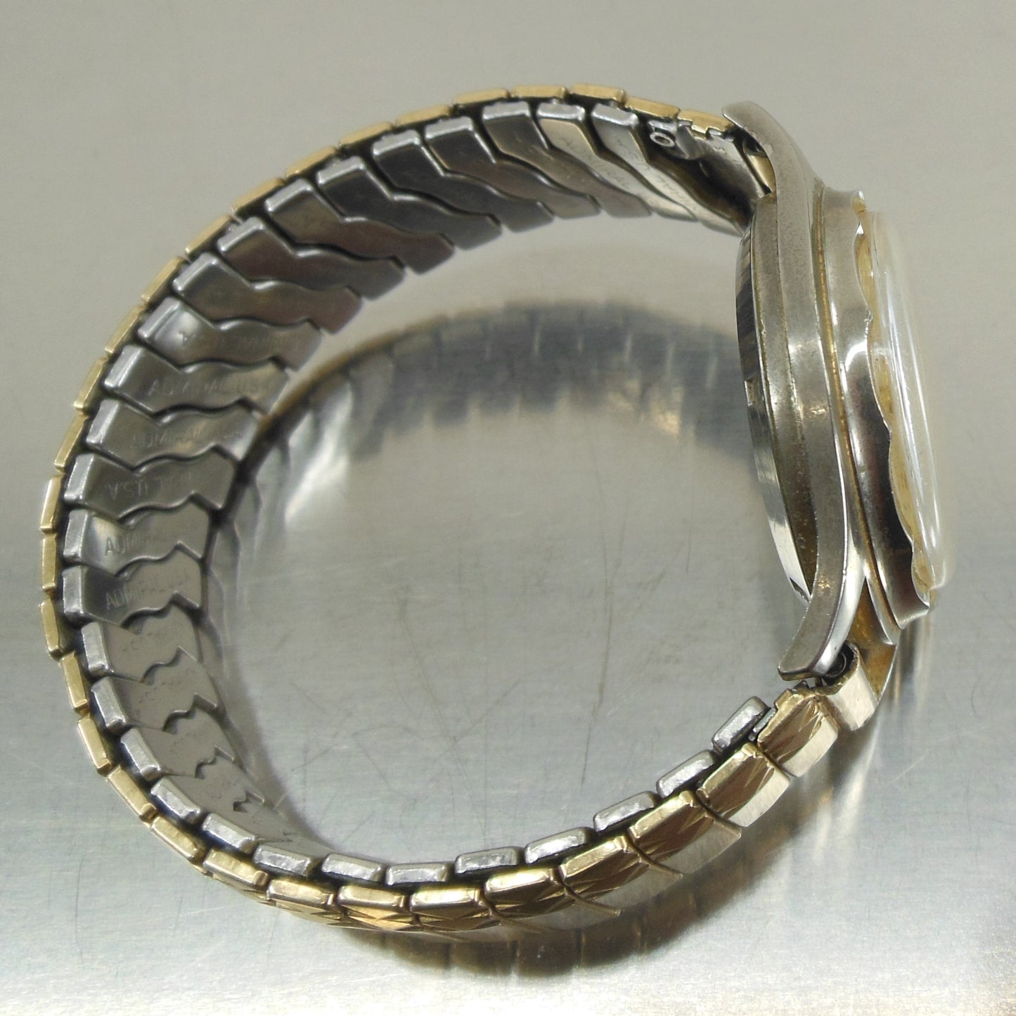 Lucerne Swiss Self Winding Diamond Gold Plate Men's Watch Admiral Band used