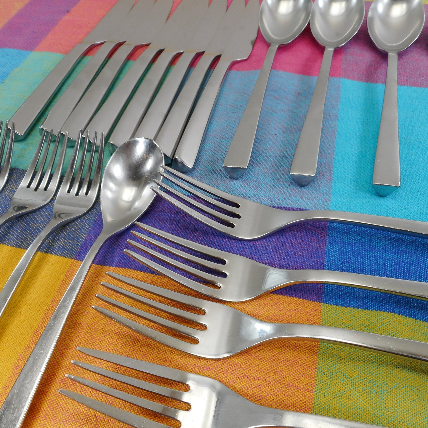 Towle Stainless Flatware LUXOR 20 Piece Lot Used Spoon fork knife