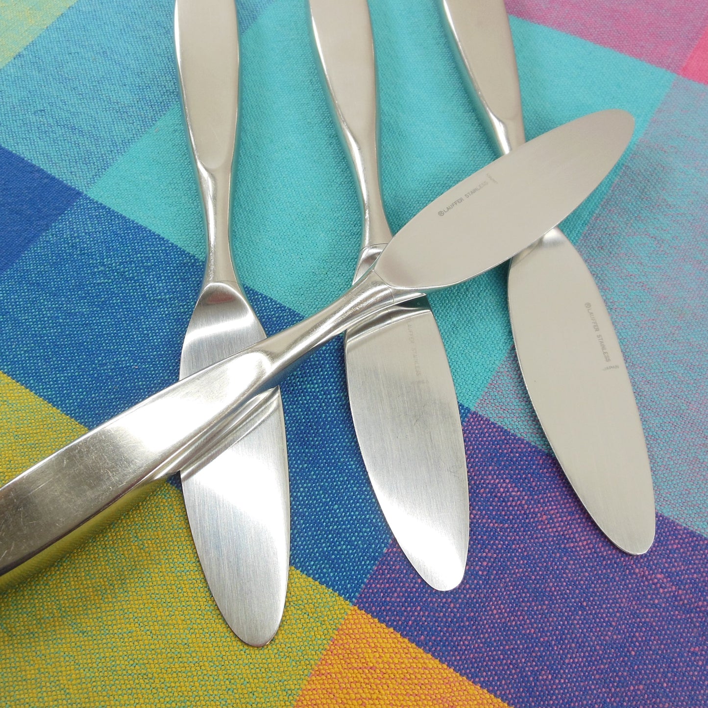 Lauffer Magnum Japan Stainless Flatware - 4 Dinner Knives vintage used