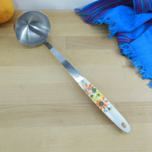 Ekco Stainless Ladle Country Garden - Mod Orange Yellow Daisy Flowers
