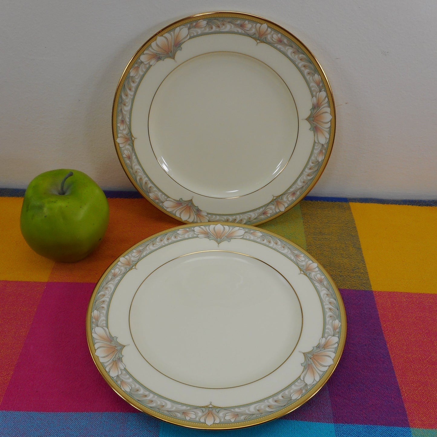 Noritake Japan Bone China - Barrymore - Pair Salad Plates Vintage