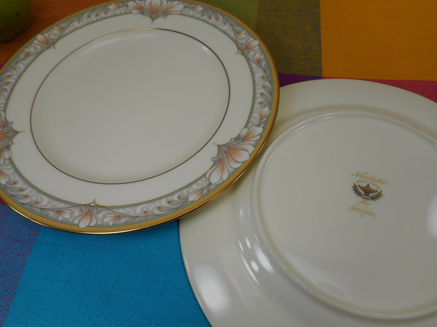 Noritake Japan Bone China - Barrymore - Pair Salad Plates Used