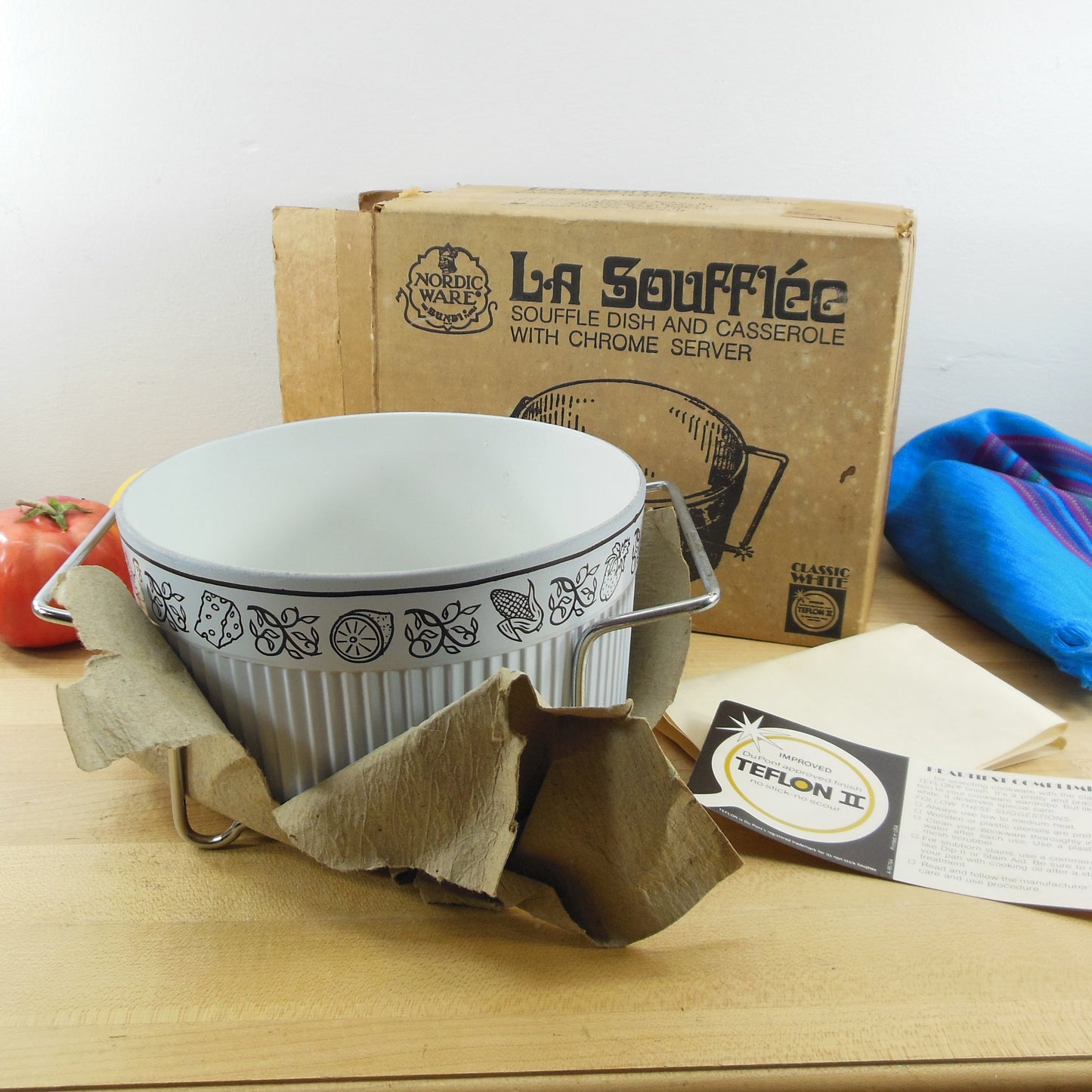 Nordic Ware USA Cast Aluminum La Soufflee Souffle Dish Boxed NOS