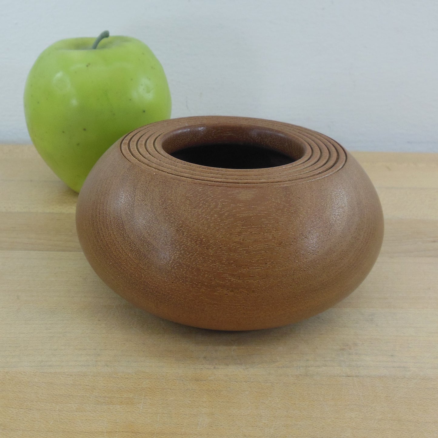 Pete Signed 2016 Sapele Turned Wood Small Bowl