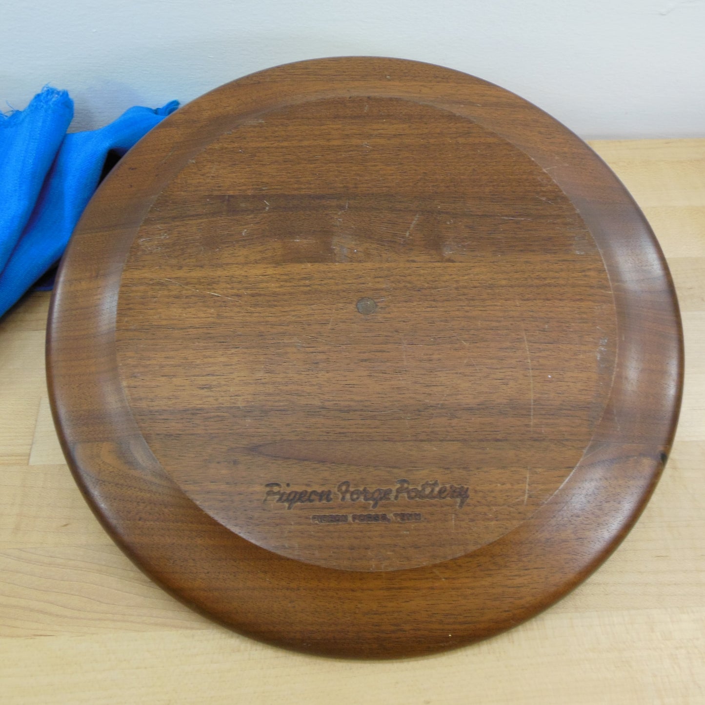 Pigeon Forge Pottery Wheat Tile Walnut Cheese Serving Platter Tray Used