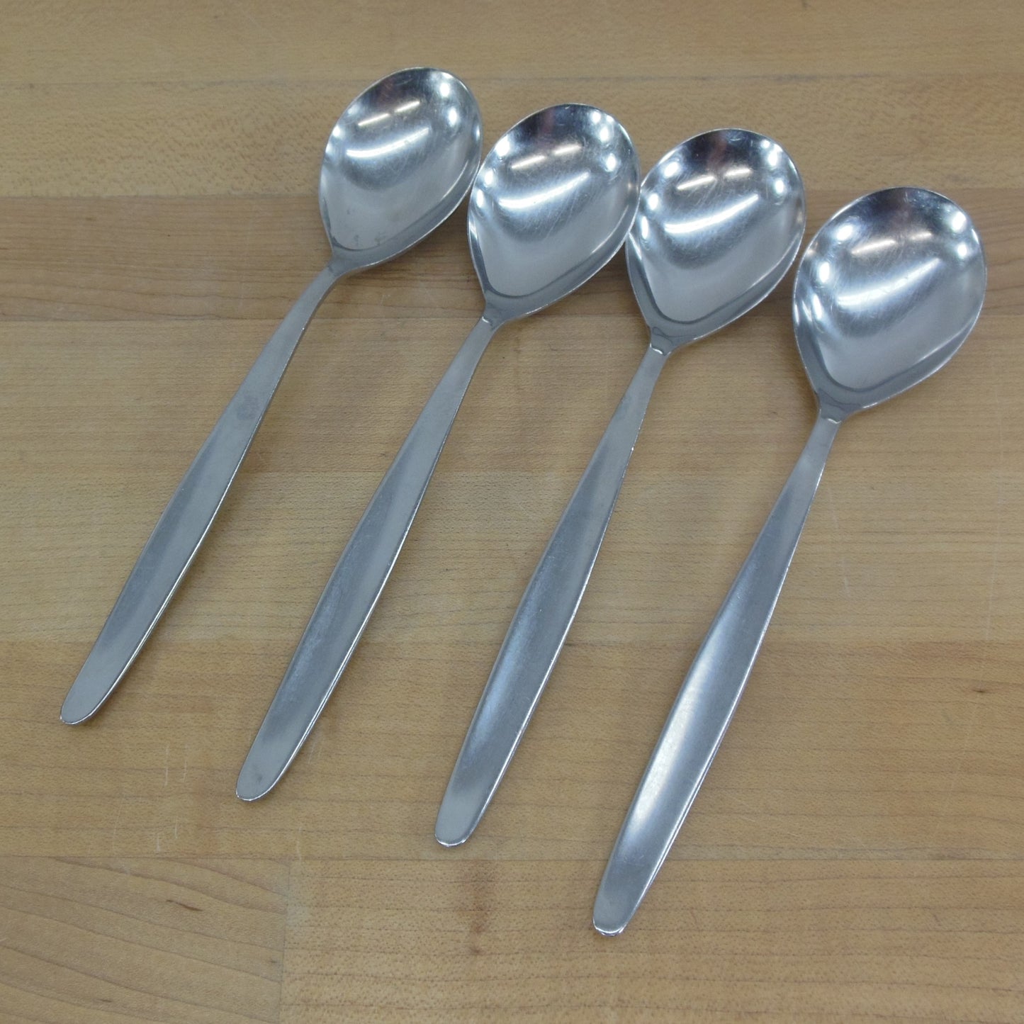 WMF Cromargan Germany Older Laurel Stainless Place/Soup Spoon - 4 Set vintage