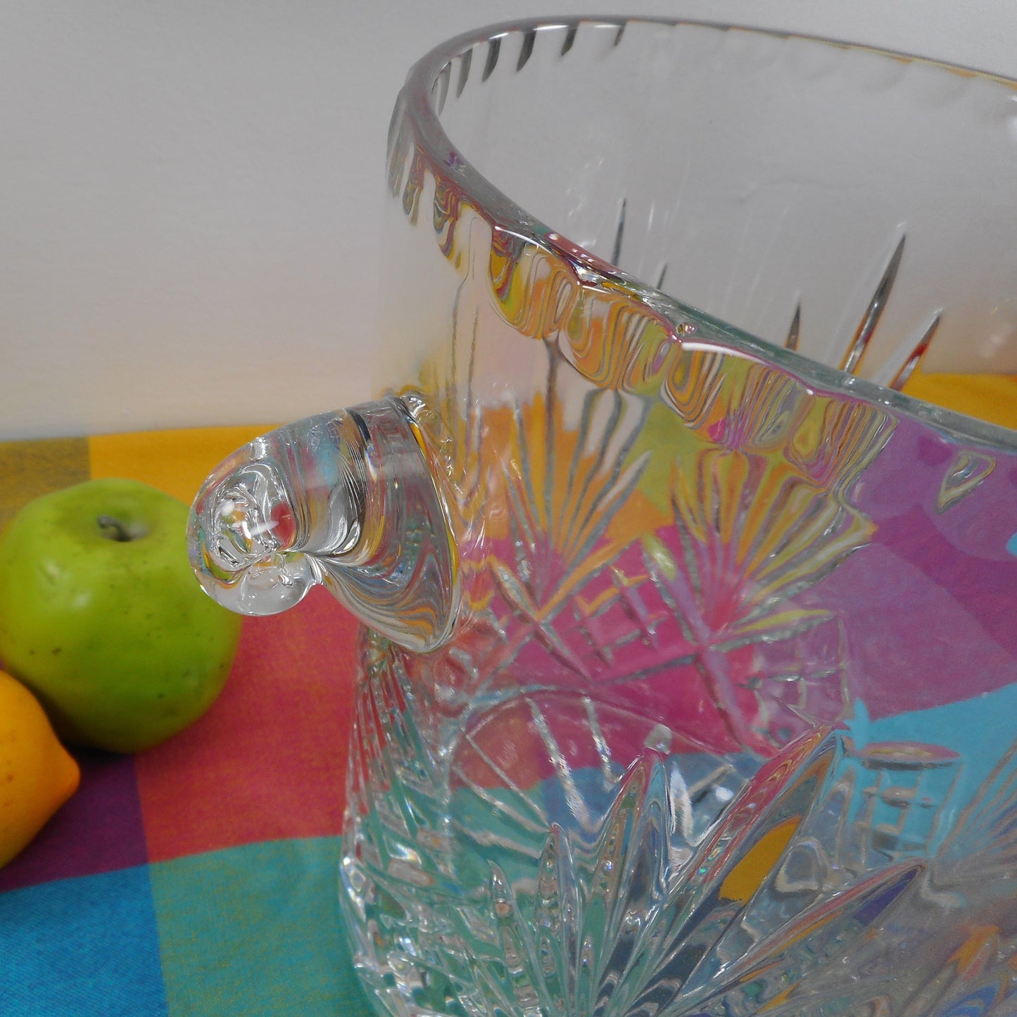 Poland 24% Lead Crystal Glass Heavy Champagne Ice Bucket Wine Cooler Double Handle