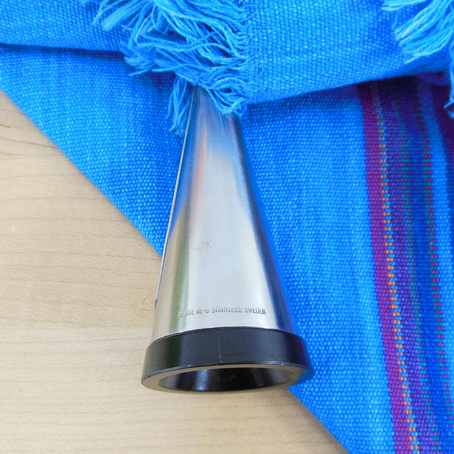 Gense Sweden 18-8 Stainless Cone Pepper Shaker by Pierre Forssell Vintage Modern