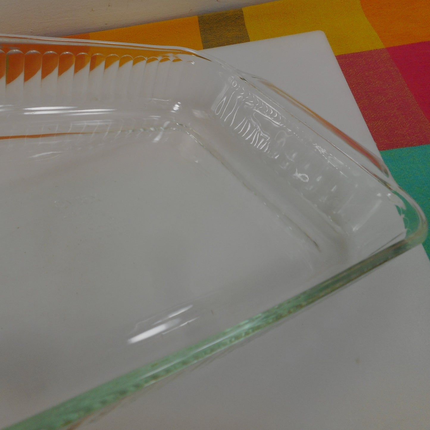Pyrex Clear Glass USA 3 Quart Casserole Lasagna Dish 233-S Used