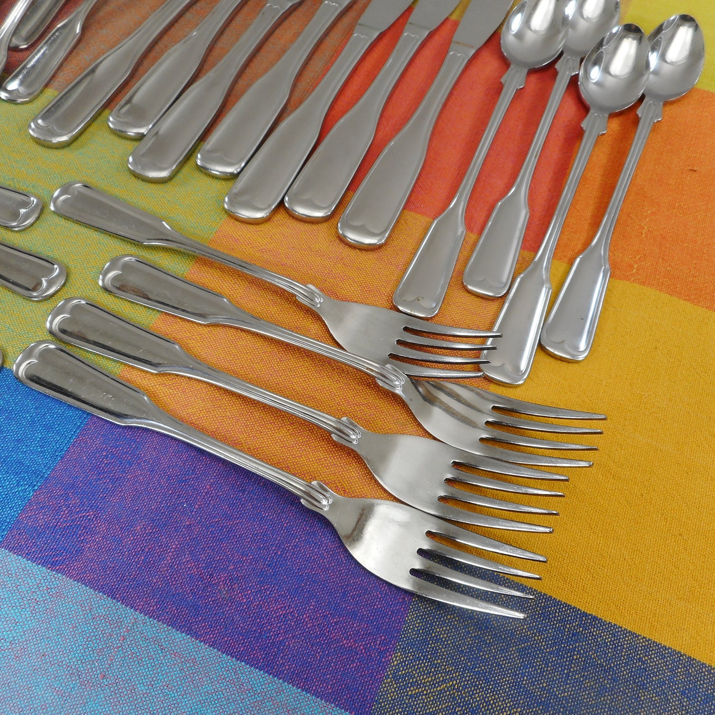 Reed& Barton Rebacraft Kenmore Stainless Flatware 28 Pieces Used