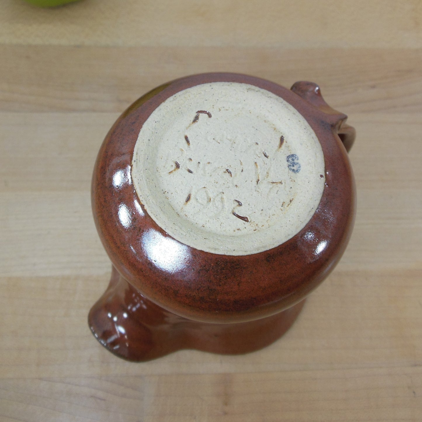 Robert Compton Bristol Vermont 1992 Pottery Creamer Pitcher Reddish Brown Signed