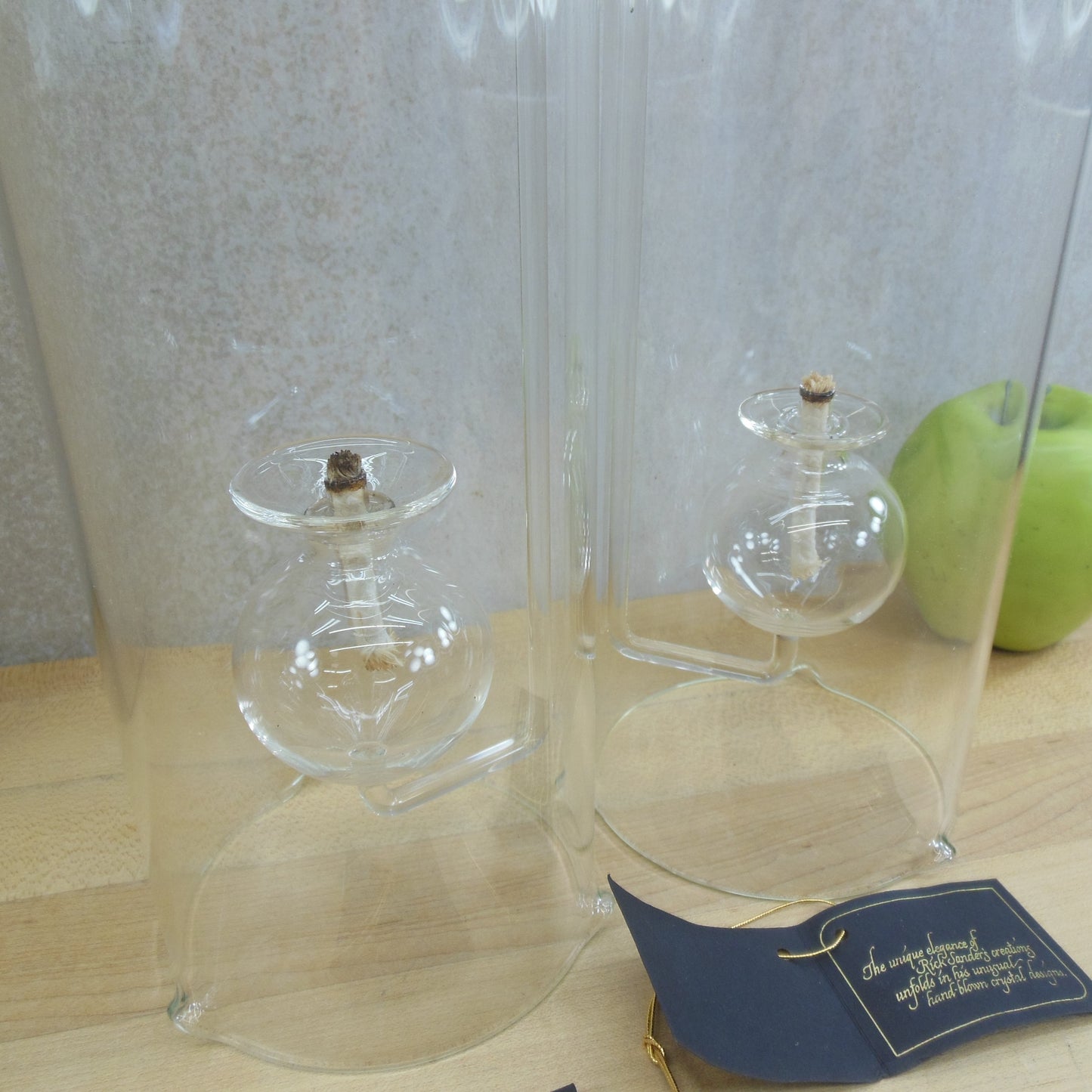 Rick Sanders Designs in Blown Glass Sarasota FL Oil Lamps MCM Vintage