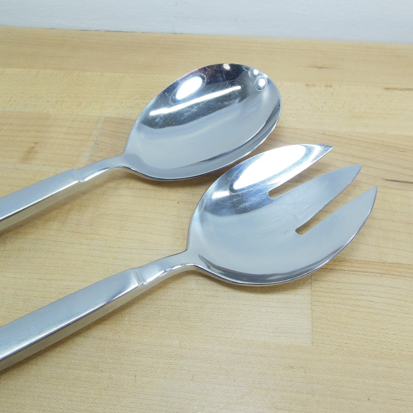 Stanley Roberts Japan Astro Stainless Flatware - Salad Server Set Vintage