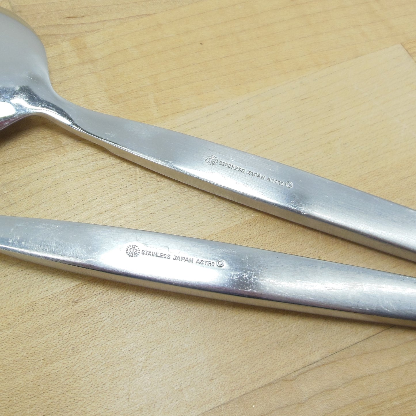 Stanley Roberts Japan Astro Stainless Flatware - Salad Server Set Used