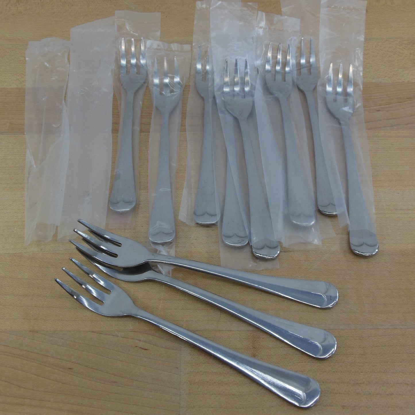 International Korea Cape Cod Stainless Flatware NIP Seconds - 12 Cocktail Seafood Forks