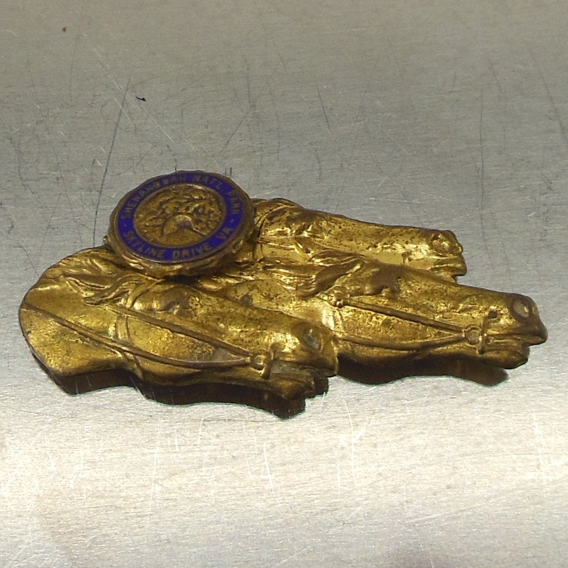 Shenandoah National Park Skyline Drive VA Gold Plate Pin Horses