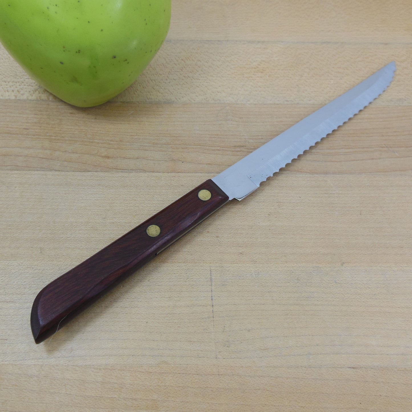 Washington Forge USA Town & Country Stainless Steak Knife Serrated Vintage Used