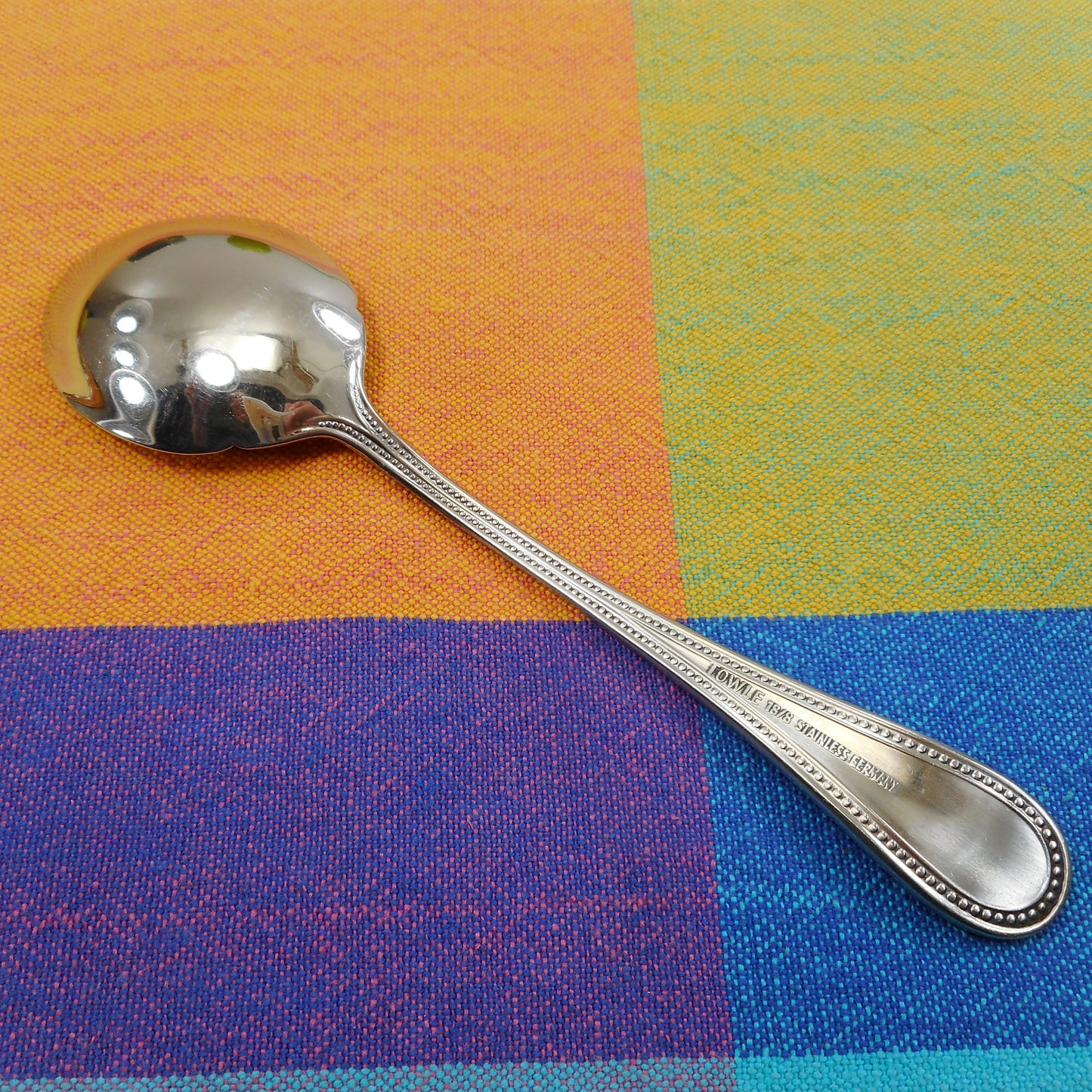 Towle Germany Antique Beaded 18/8 Stainless Sugar Spoon Used Vintage