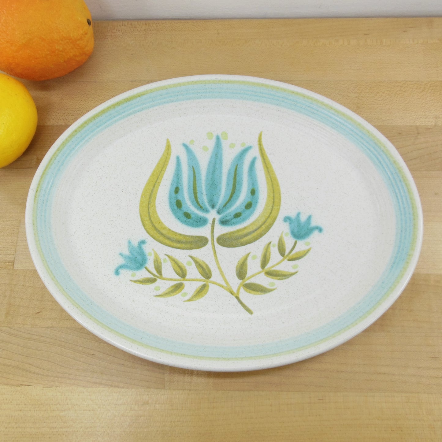 Franciscan Earthenware Tulip Time Oval Serving Platter 11"