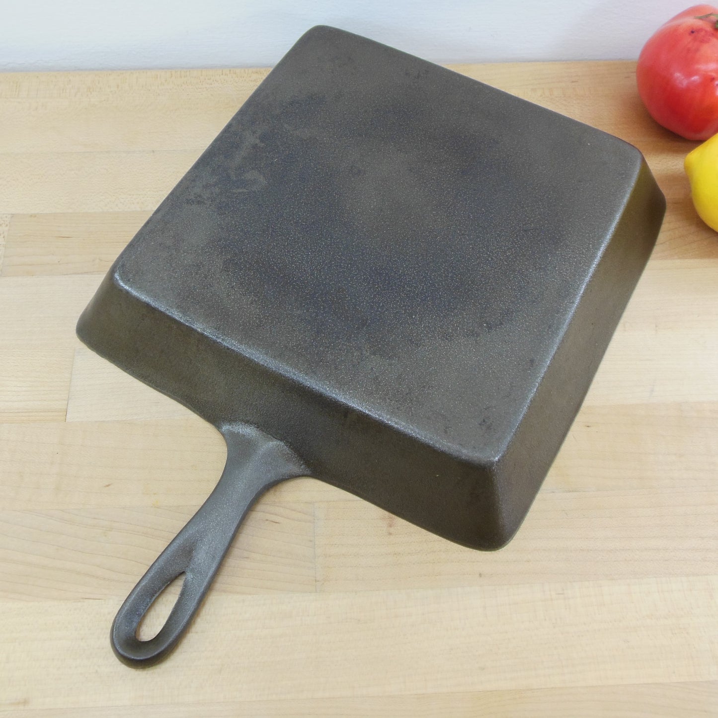 Unmarked Maker #8 Square Cast Iron Skillet Bacon Fryer Wagner