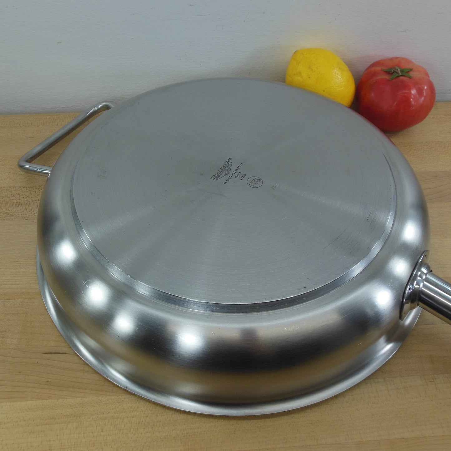 Vollrath Intrigue Stainless 47753 Large Heavy Duty 12.5" Fry Pan Skillet NSF Aluminum Core
