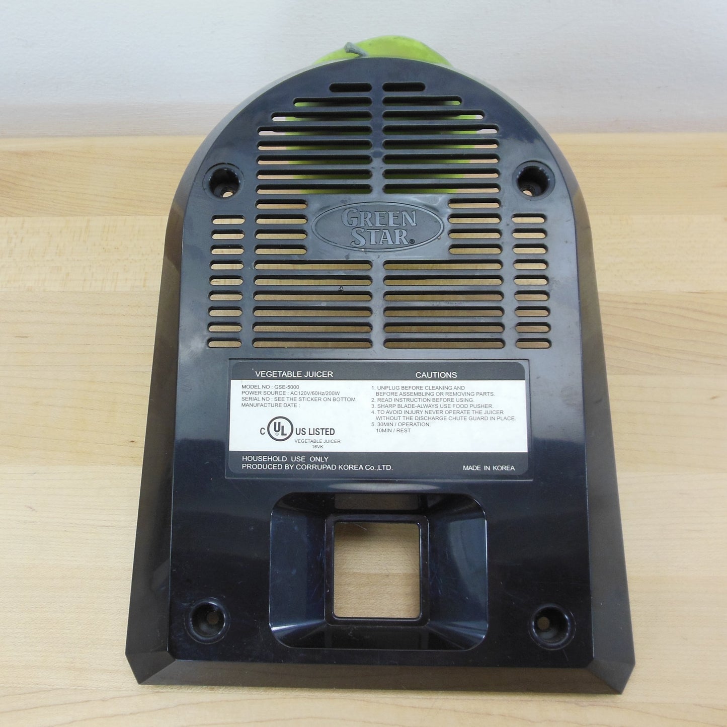 Tribest Greenstar Juice Extractor Replacement Part - Elite GSE-5000 Rear Housing Cover