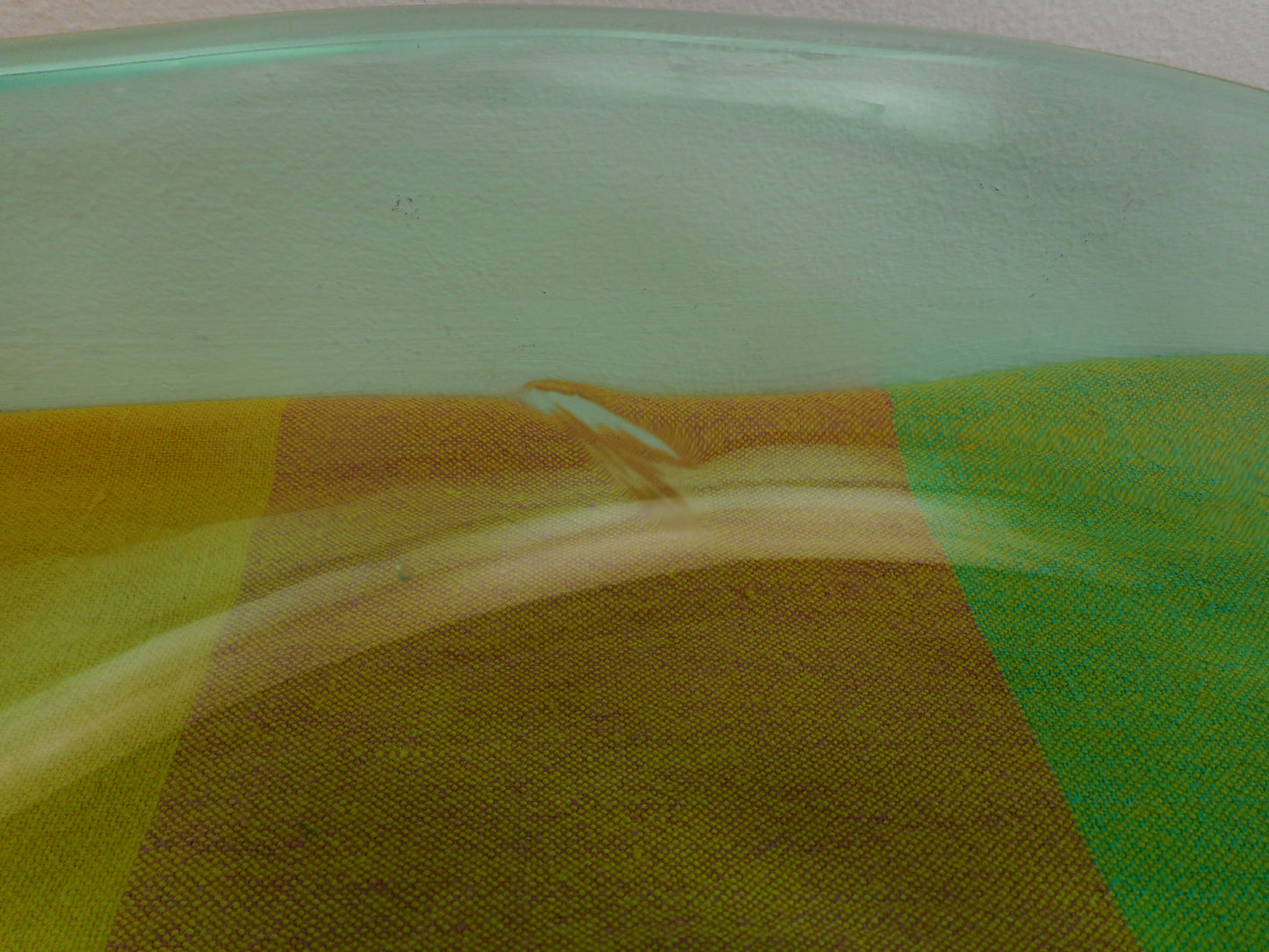 Blenko Glass USA Large 16" Free Form Centerpiece Green Bowl Used