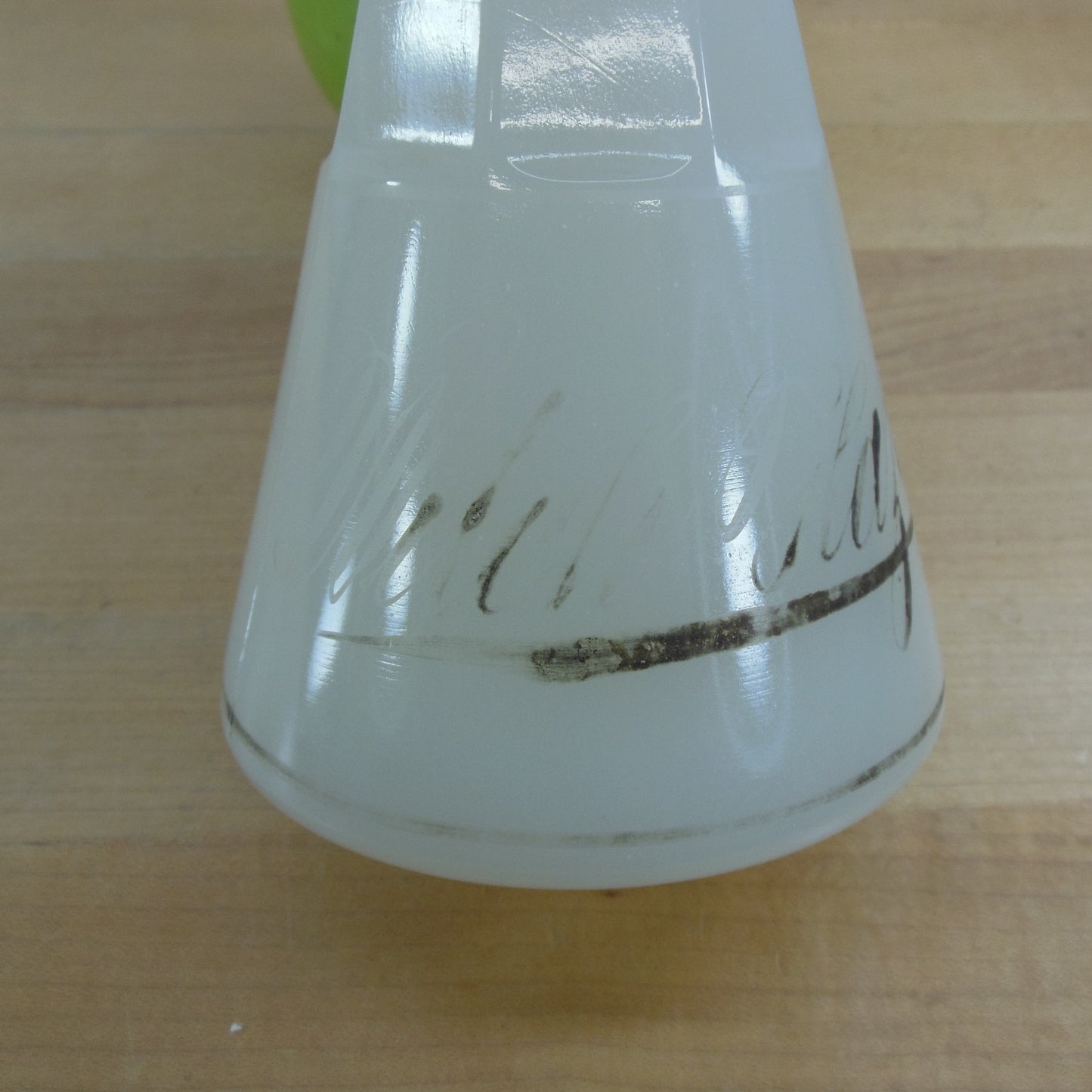 Barbershop Antique Witch Hazel Bottle White Clam Broth Glass Used