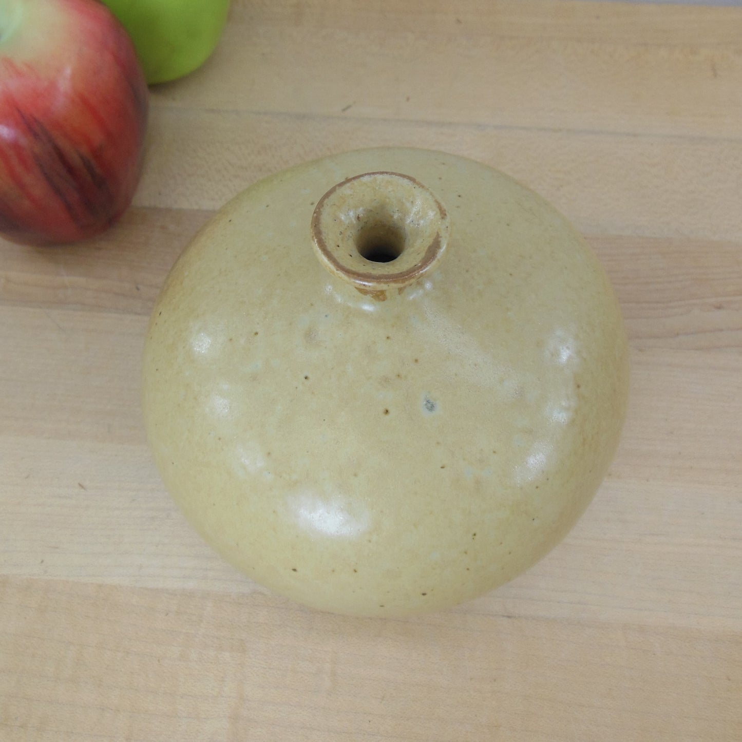 Unbranded Pottery Weed Pot Vase Tan Yellow Vintage