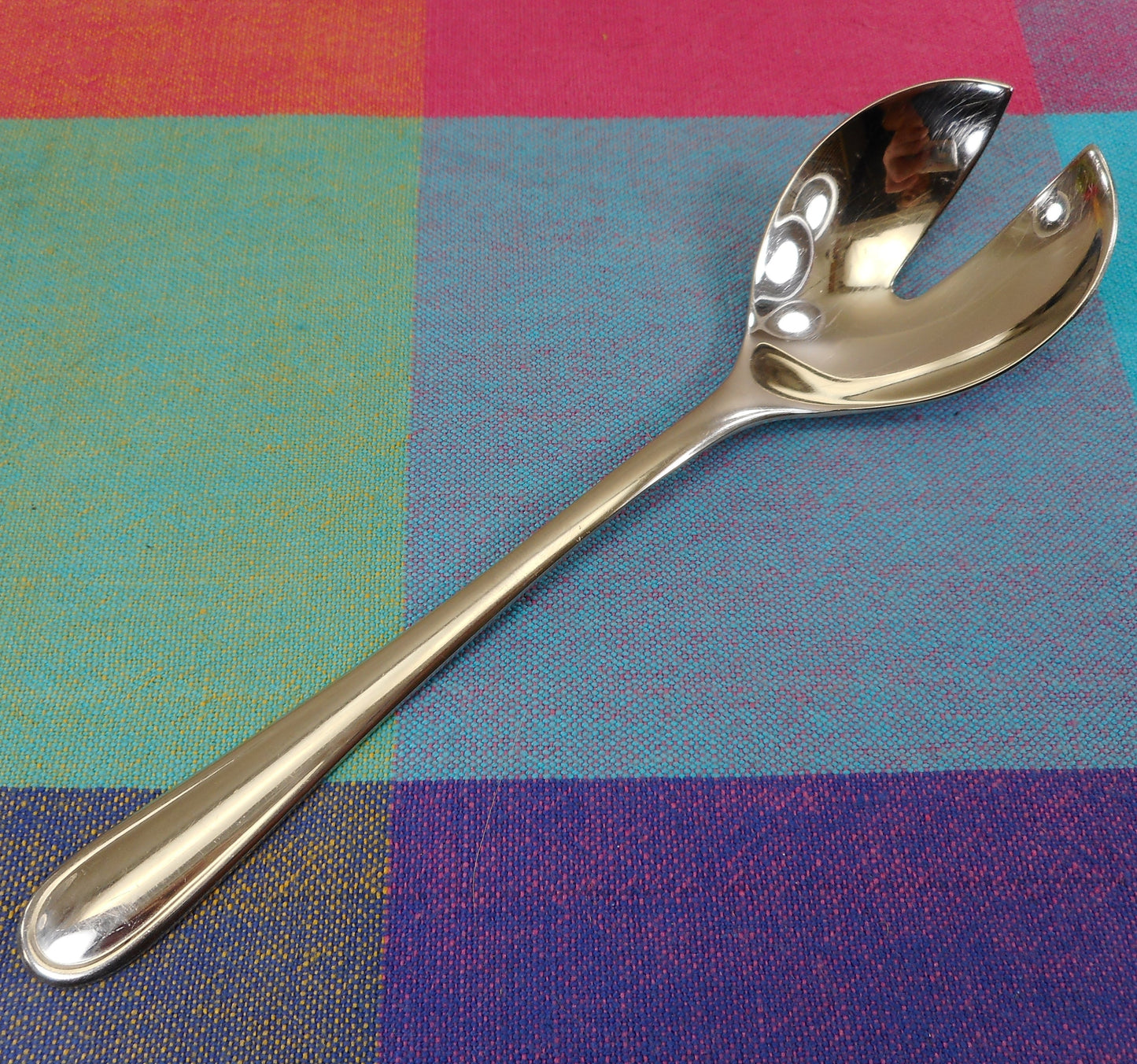 WMF Cromargan Koblenz Stainless Flatware - Pierced Table Serving Spoon 7.75"
