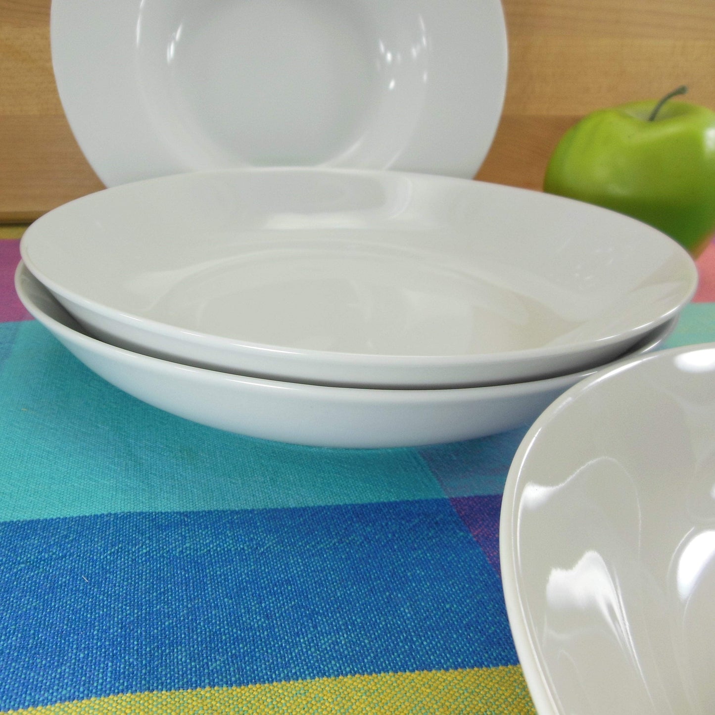 Williams Sonoma White Open Kitchen 6 Bowl Lot - Pasta Soup Used