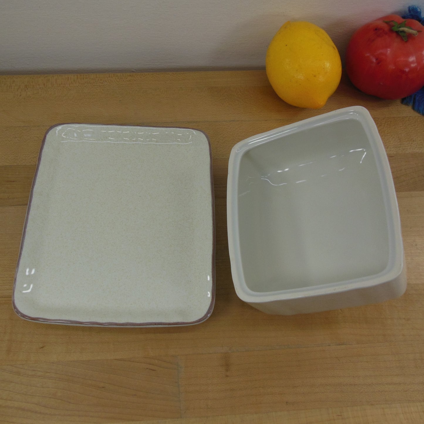 Mikasa Country Classics Fruit Panorama - Covered Butter Dish Vintage Unused