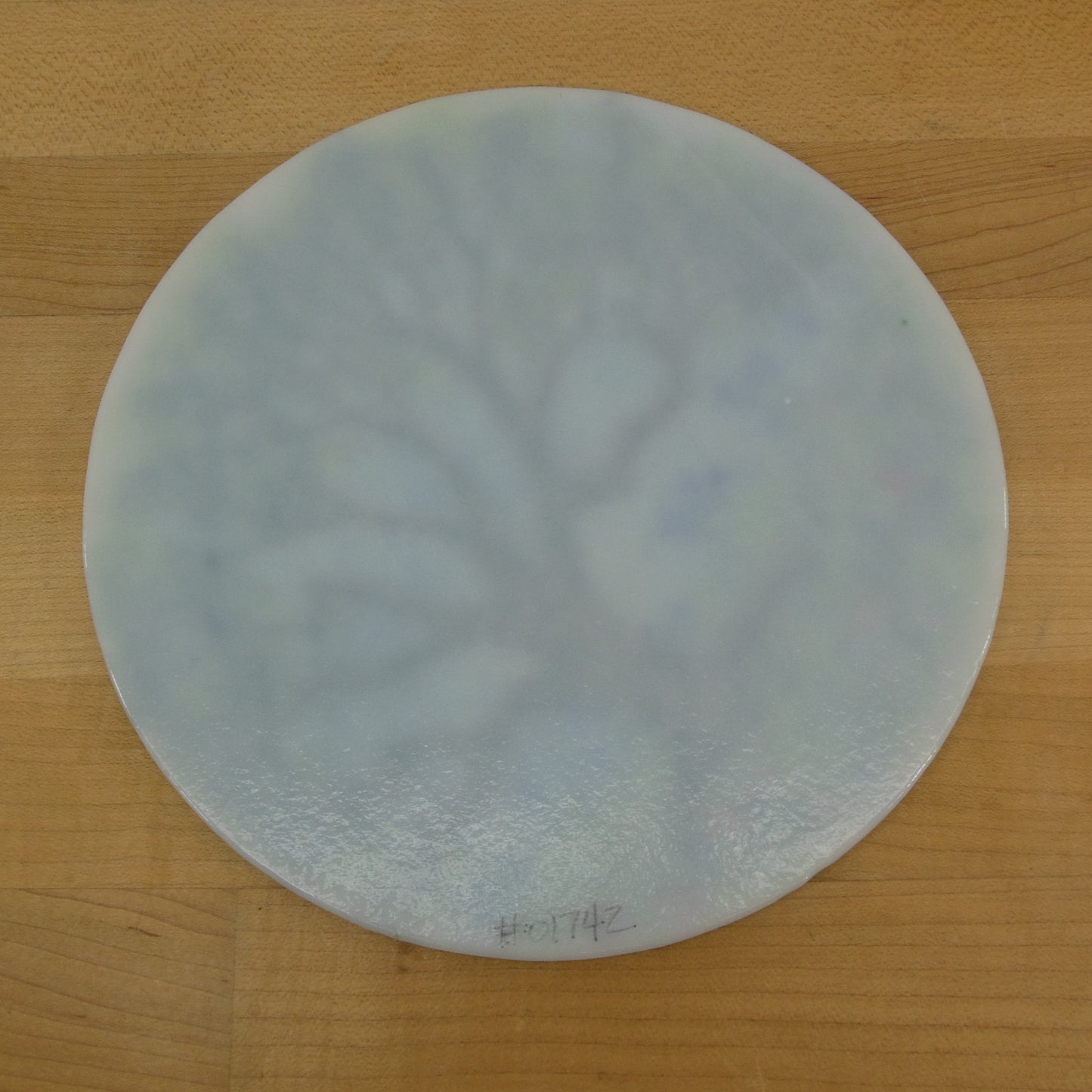 Cindy Cherrington Fused Art Glass Flowers Trees 8" Round Texas Artist