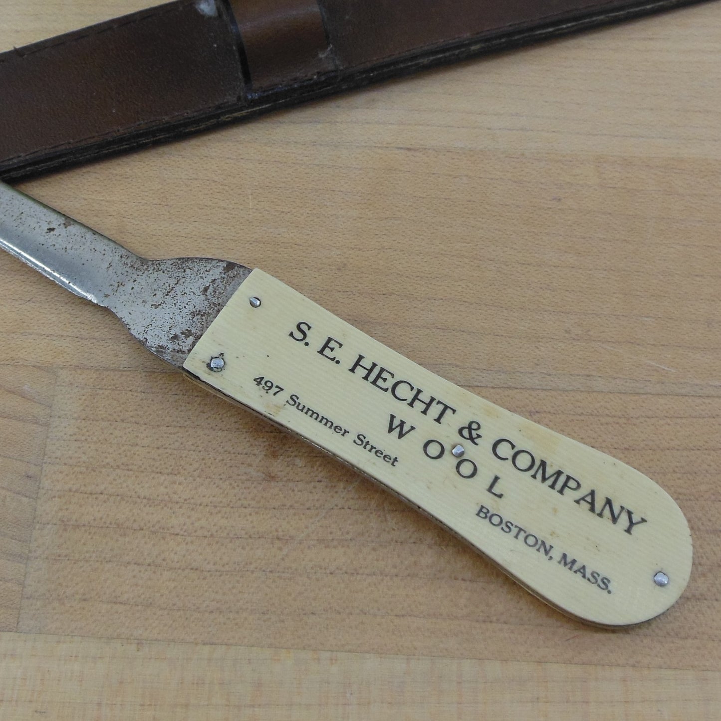 S.E. Hecht & Co. Wool Boston Letter Opener Antique Vintage Used