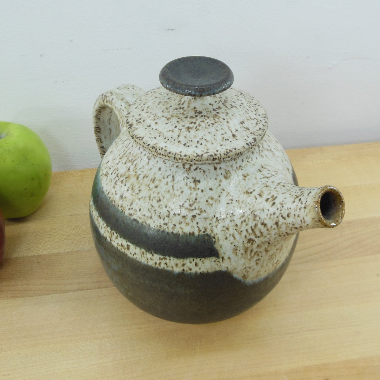 Mud River 1987 Stoneware Pottery Teapot Susan Maslowski WV Vintage