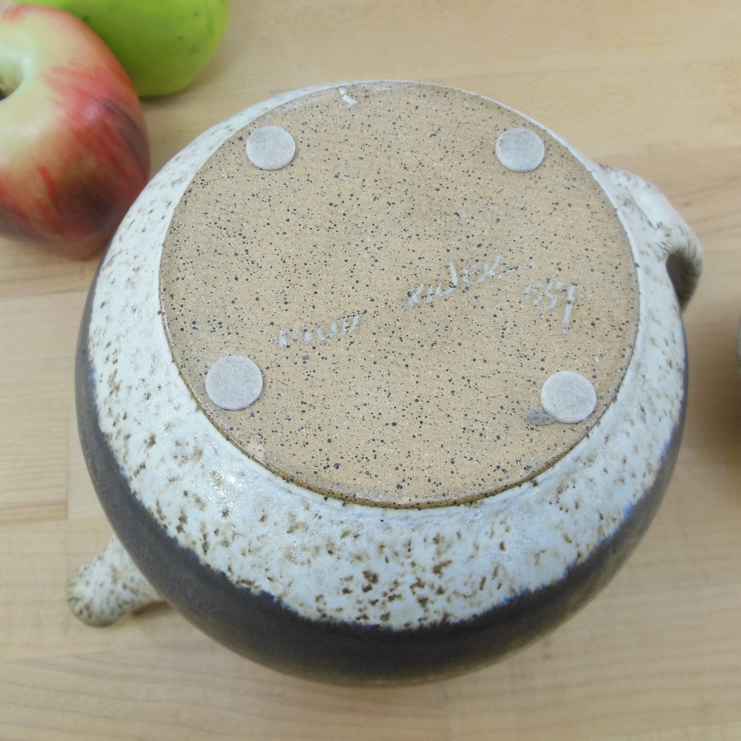 Mud River 1987 Stoneware Pottery Teapot Susan Maslowski WV Signed
