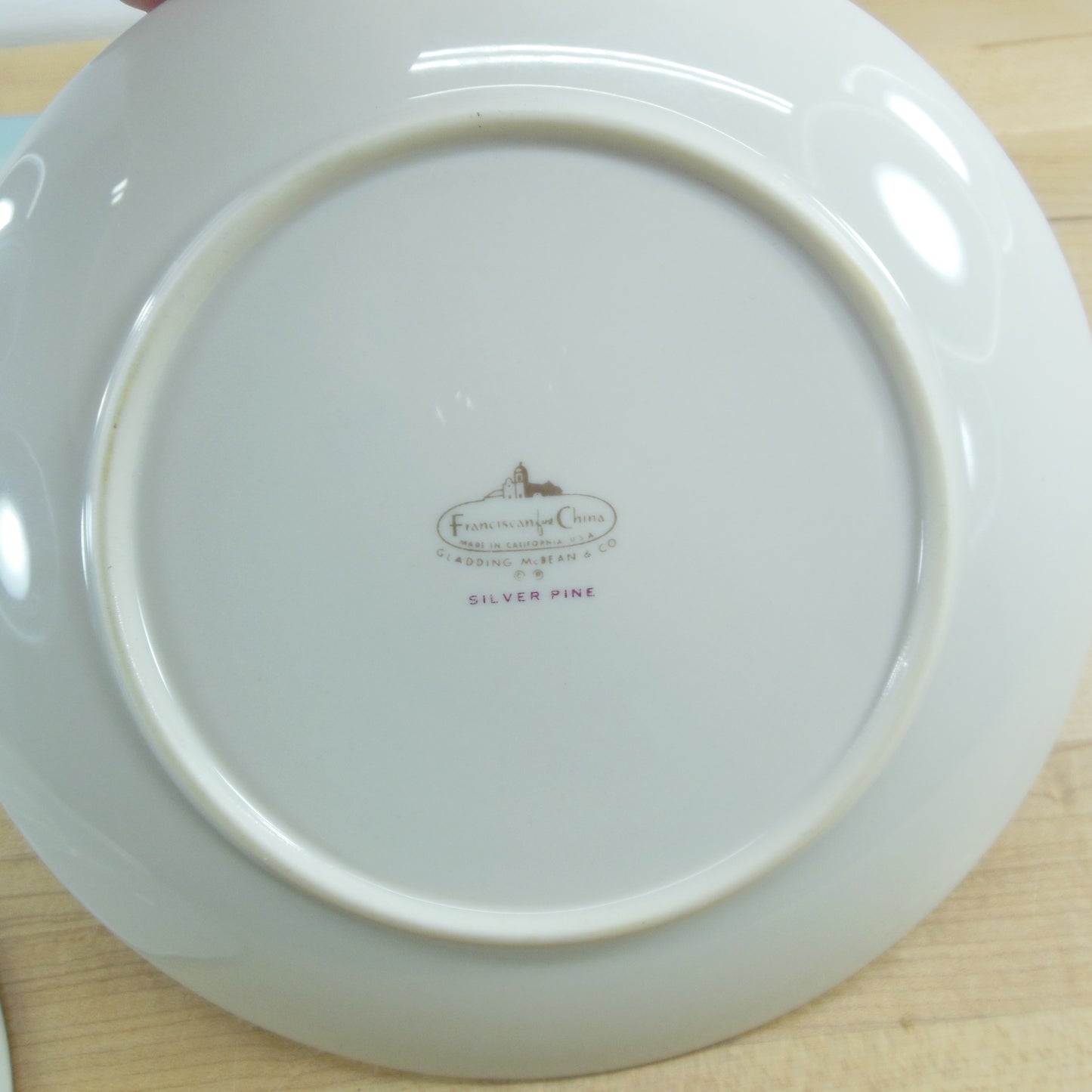Franciscan China Silver Pine - Bread & Butter Plates 4 Set MCM