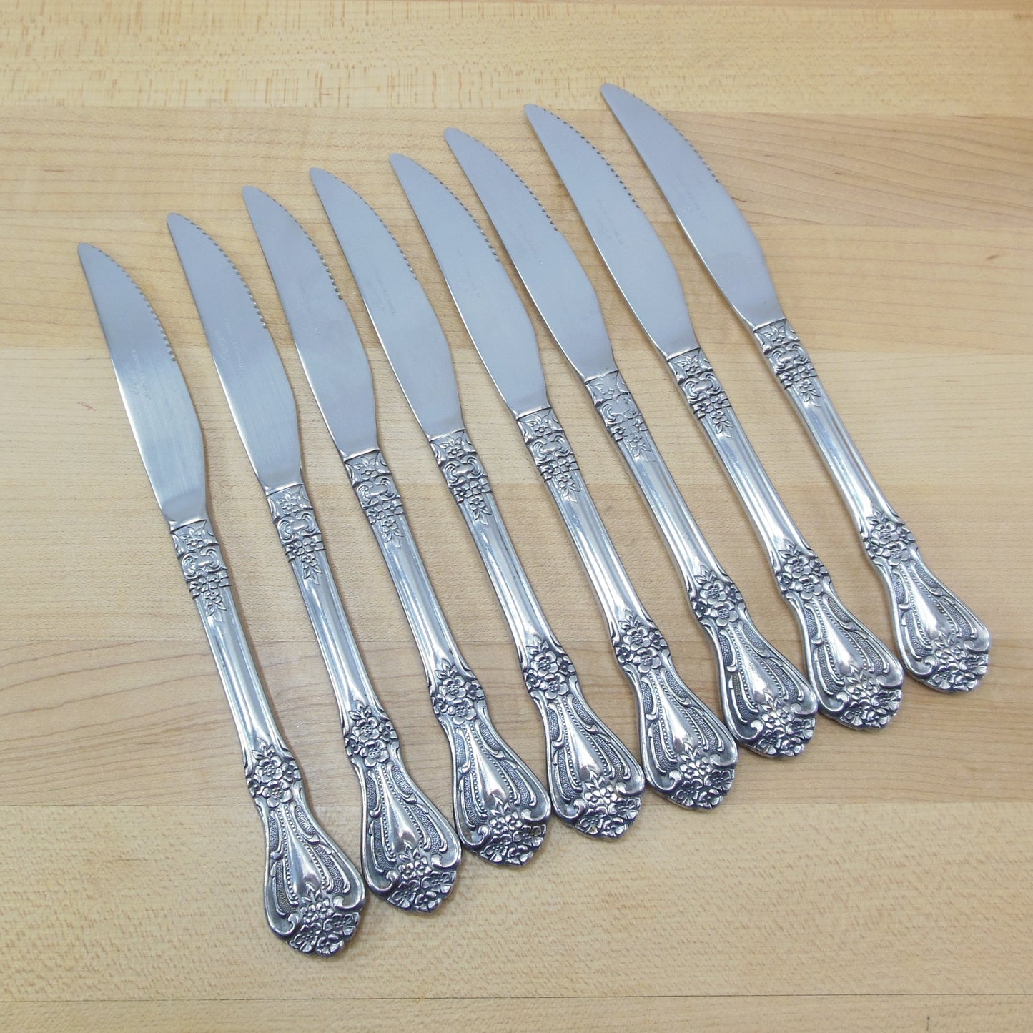 Stanley Roberts Rogers Stainless Valentine Flatware - 8 Steak Knives - Olde Kitchen & Home