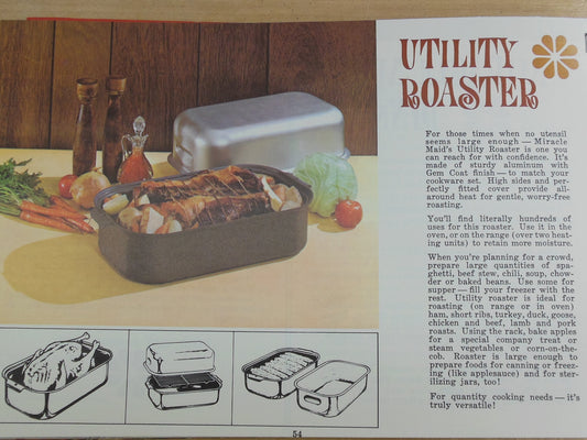 1960-70's Miracle Maid Utility Roaster Advertising Page
