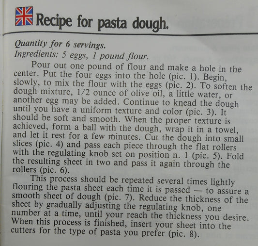 Dough Recipe - Marcato Atlas Pasta Makers