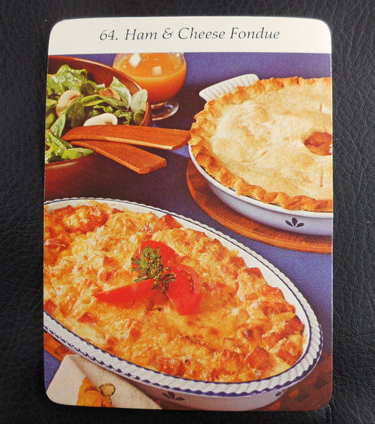 Vintage 1972 Dru Holland Blue Tuilp Au Gratin Pans Recipe Card