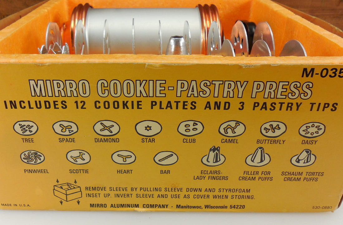 Mirro Cookie- Pastry Press Plate & Tip Guide Reference