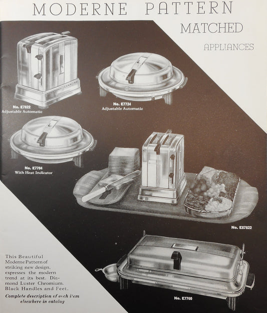 1937 Moderne Univeral Electric Appliance Pattern for Landers Frary & Clark