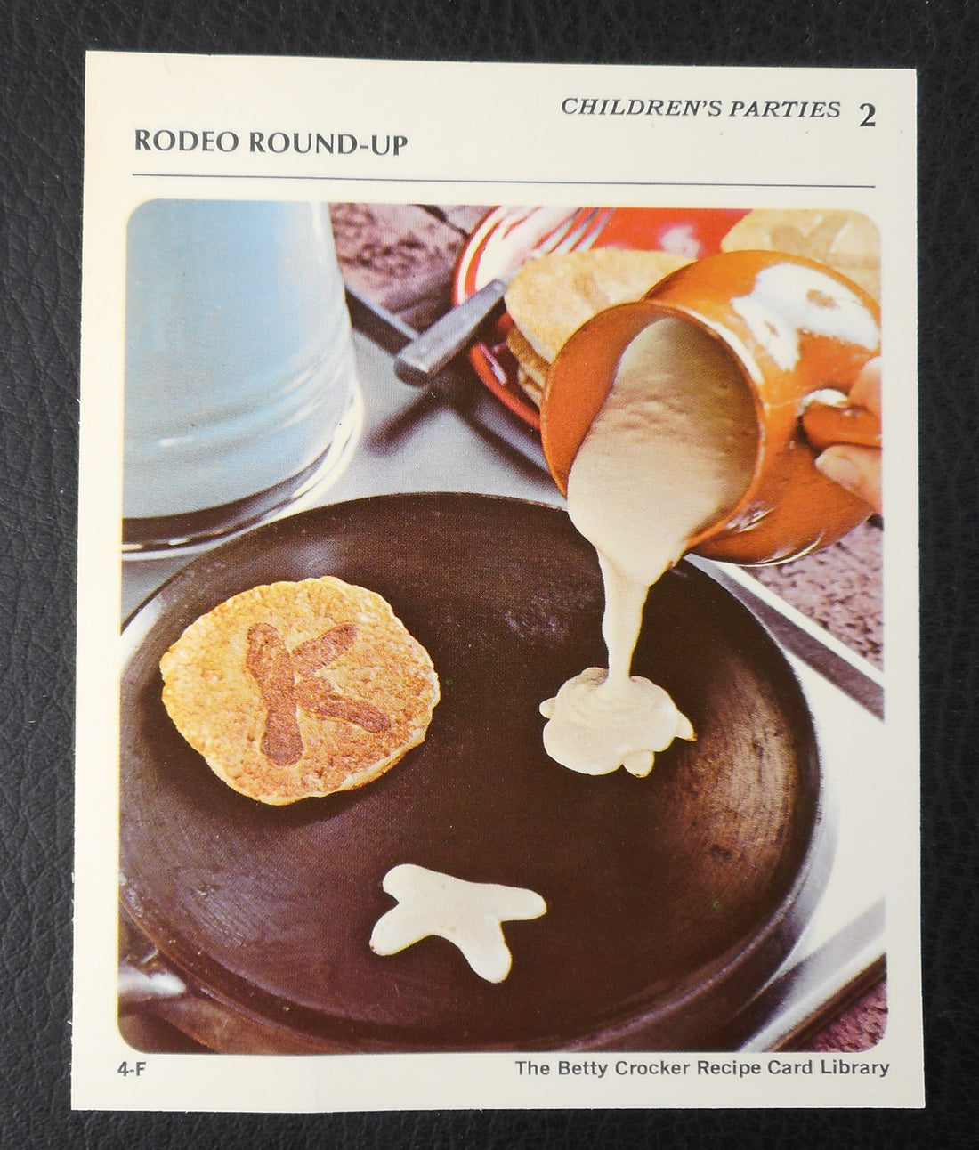 Vintage Betty Crocker Recipe Card - Rodeo Round-Up Cast Iron Griddle Pancakes