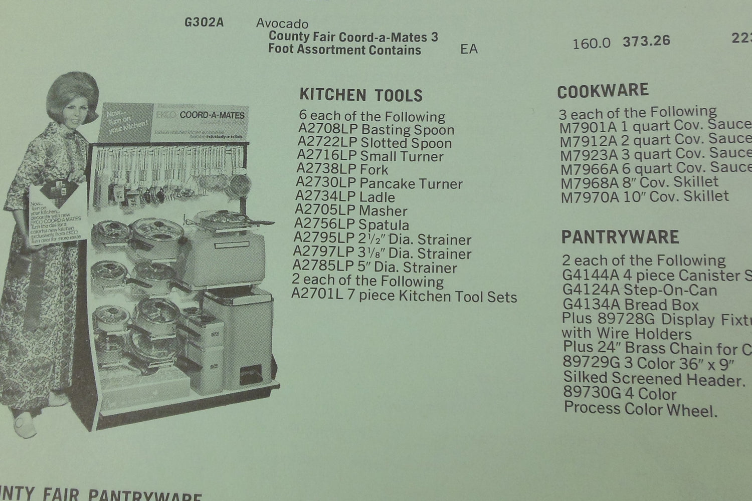 Ekco 1971 Dealer Catalog County Fair Utensils Cookware Pantryware