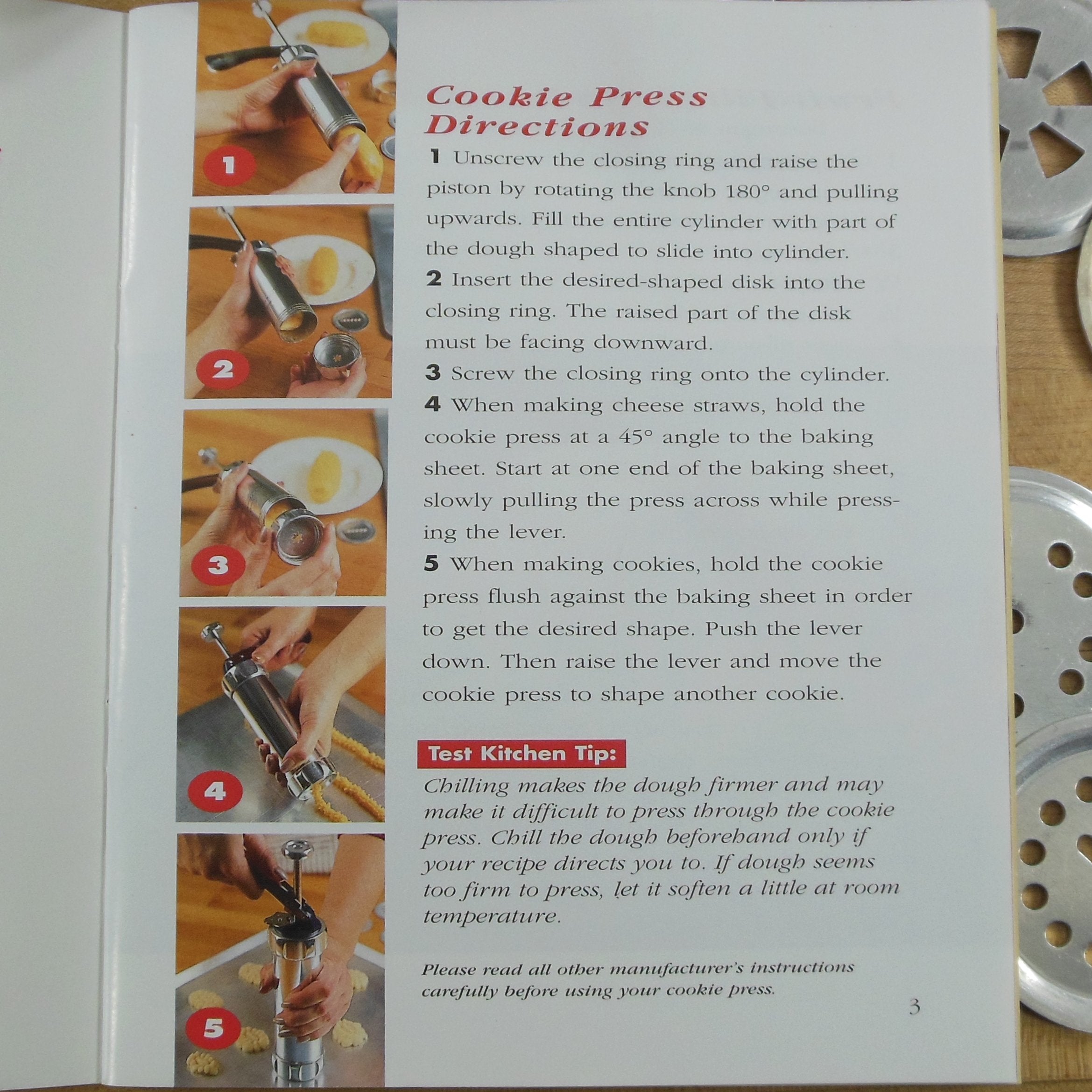 Shule Italian Biscuit Cookie Press Instructions Olde Kitchen Home   CK3 