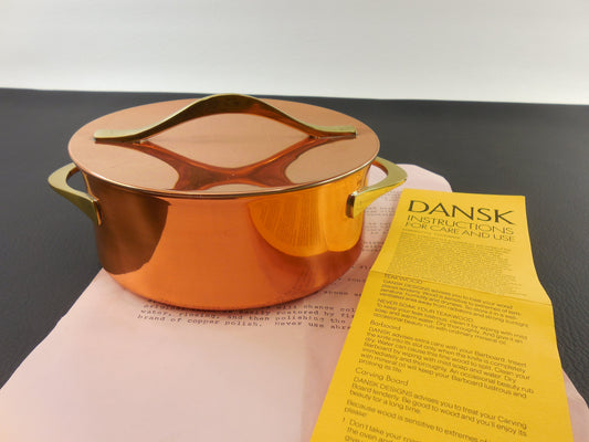 1960s Dansk Quistgaard Copper Cookware - Original Label & Instructions