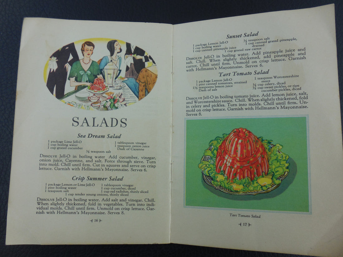 1930 Jell-O Booklet Recipe For... "Tart Tomato Salad"