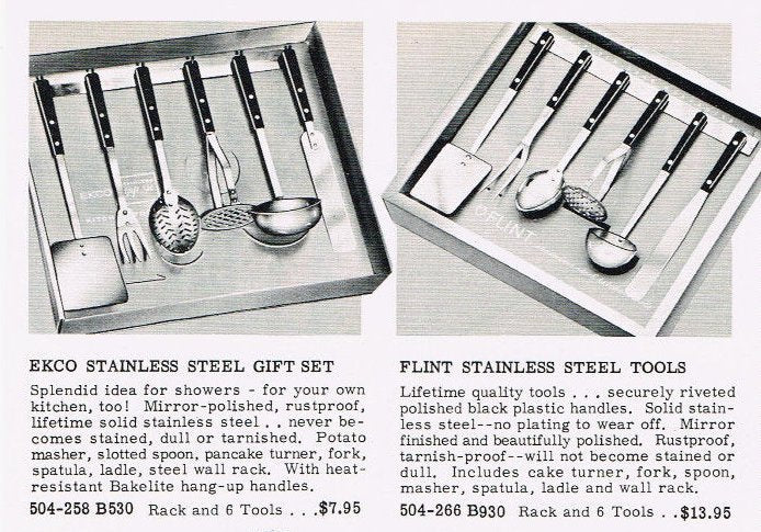 Vintage Ekco Flint Utensil Set Advertisement
