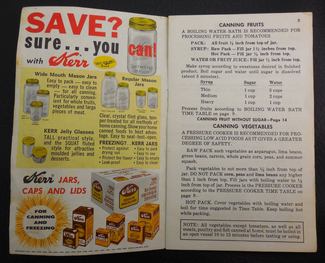 1968 Kerr Canning Jar Booklet - Products